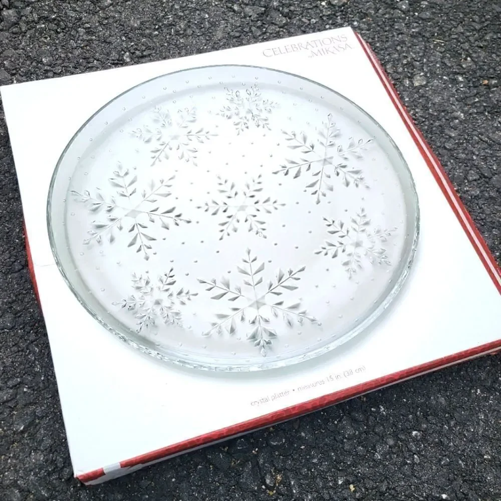 New Celebrations by Mikasa Winter Flurries Collection snowflake platter